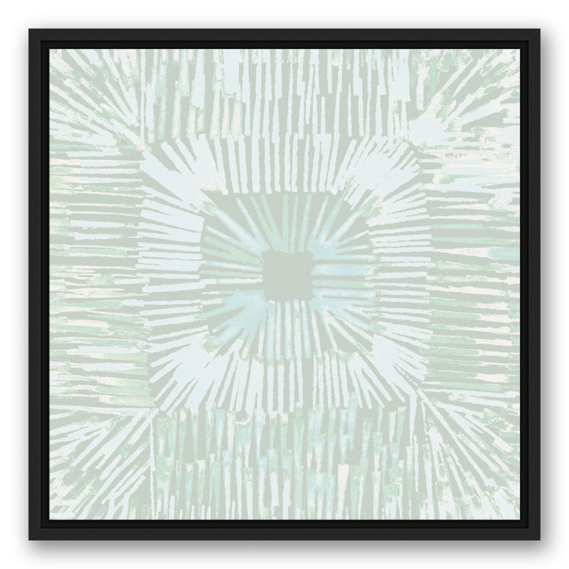 «Seafoam Line», toile flottante abstraite encadrée, L 21,75 po x H 21,75 po