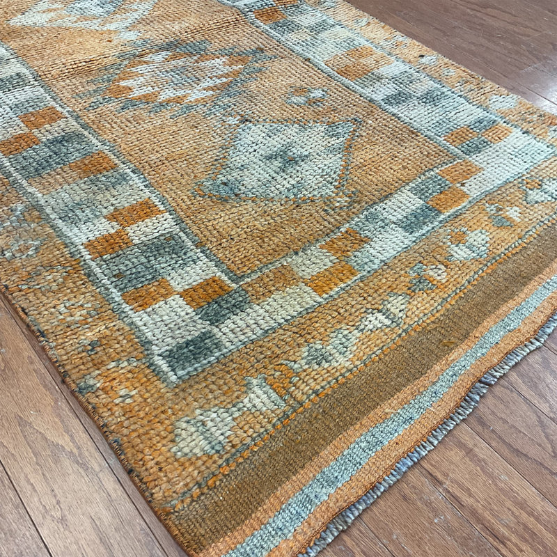 Tapis de couloir Oushak fabriqué à la main Bloomsbury Market