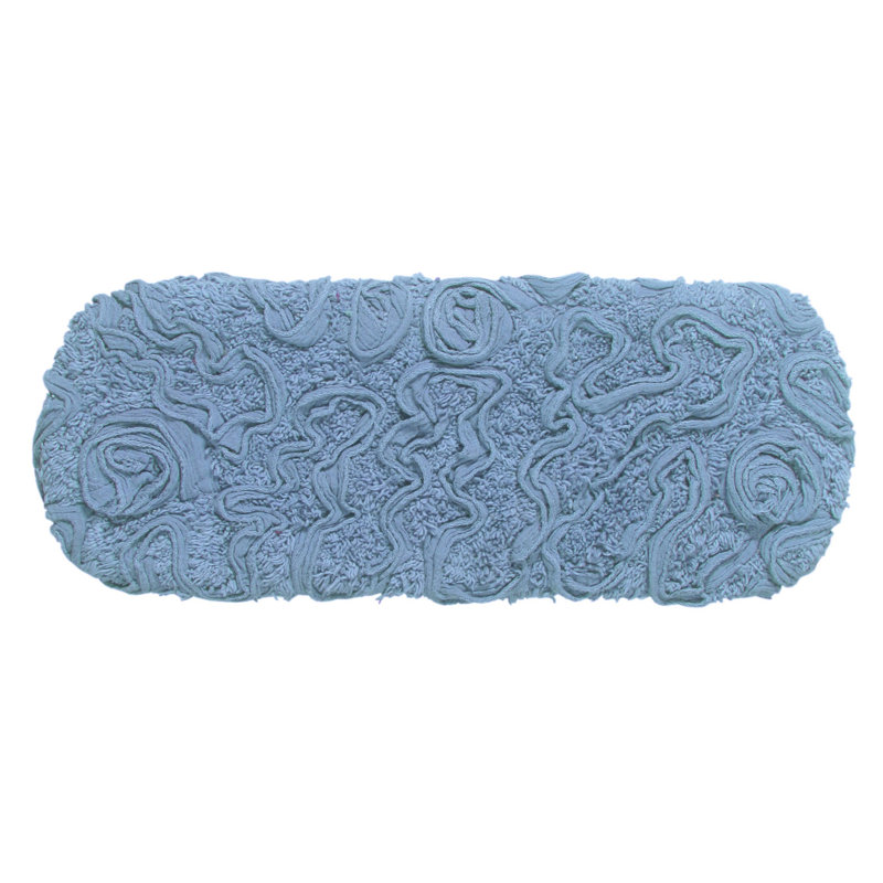 Couvercle de réservoir lavable à la machine 100% coton Franciska de Home Weavers - 10 po x 22 po, Bleu ciel