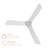 Glide 52in 3-Blade Smart Ceiling Fan 2700K-6000K CCT Tunable Range LED Light Kit with Remote Control and White Hardware with White Blades Works With iOS or Android App-126659230