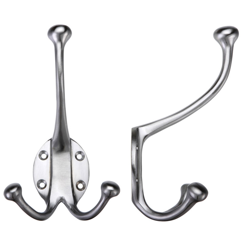 Brass Wall Wall Hook, Satin Chrome