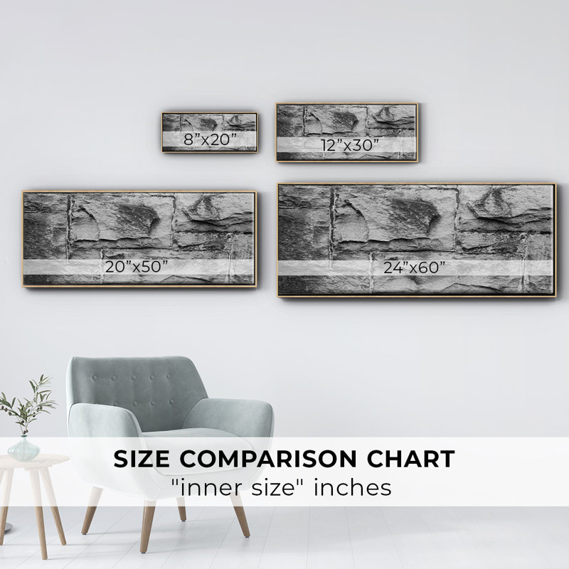 Found Textures VI- Framed Canvas, 8" H x 20" W