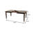 60.4" W DINING TABLE , ESPRESSO