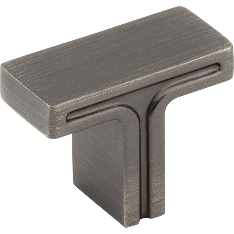 Anwick Rectangular Knob, Brushed Pewter