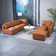 Canapé modulaire en cuir 6 pièces Drua