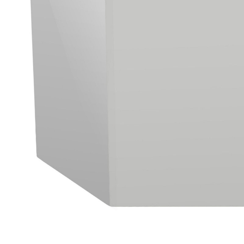 Table de bout modulaire Madylynn 15 po, petite, brillante, gris clair, Light Grey