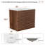 Meuble-lavabo mural en noyer avec lavabo-116677103