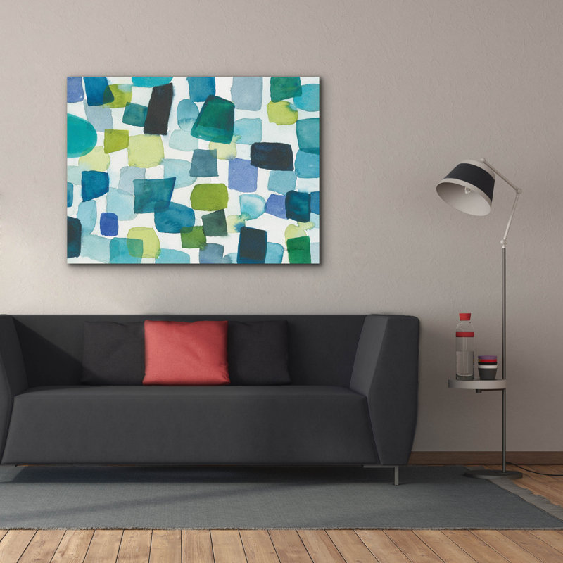  Art mural en toile, "togle blocs" par Cheryl Warrick, 54 po x 40 po