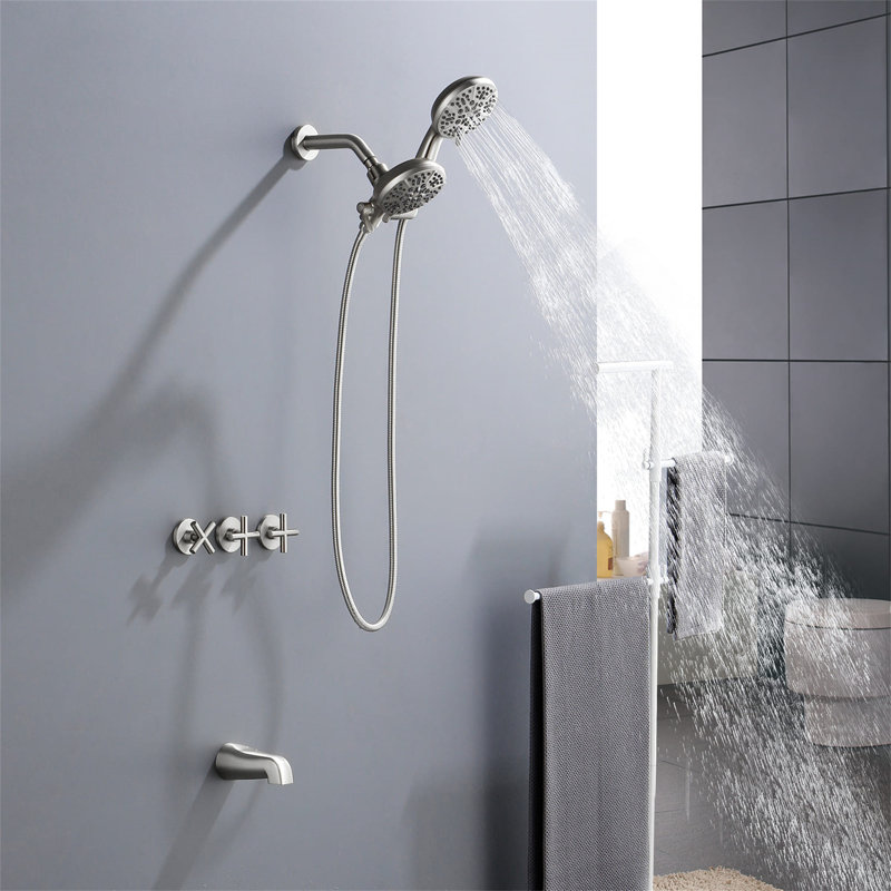 All-In-One Kit with Rough in-Valve, Brushed Nickel