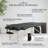 CAPHAUS 84" Foldable Memory Foam Massage Table with adjustable legs, 28”/32” Wide, Black/Purple-895401594-895401588