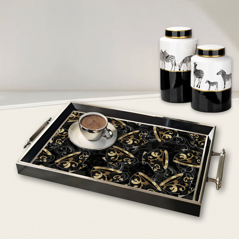 Elegant Glass Tray, 19.7 x 11.4 x 1.4 inches | 100% Durable Glass Construction | Easy to Clean with Damp Cloth | Ideal for Serving, Decorative Display, and Organizing | Stylish Addition to Home Décor