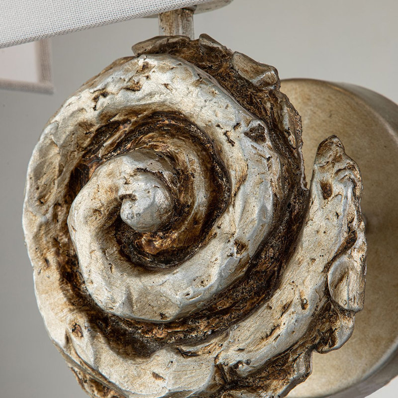 Anaisa Swirl Large Sconce, Silver Leaf
