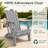 Dareona Pakkdiarie Folding Adirondack Chair with Cup Holder,HDPE Outdoor Chair with Comfort Ergonomic Seat for Patios,Lawn,Garden, Backyard Use-476871625-484979592