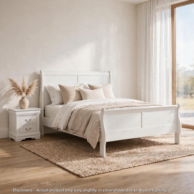 Ensemble de chambre avec très grand lit 2 pièces, blanc, table de chevet