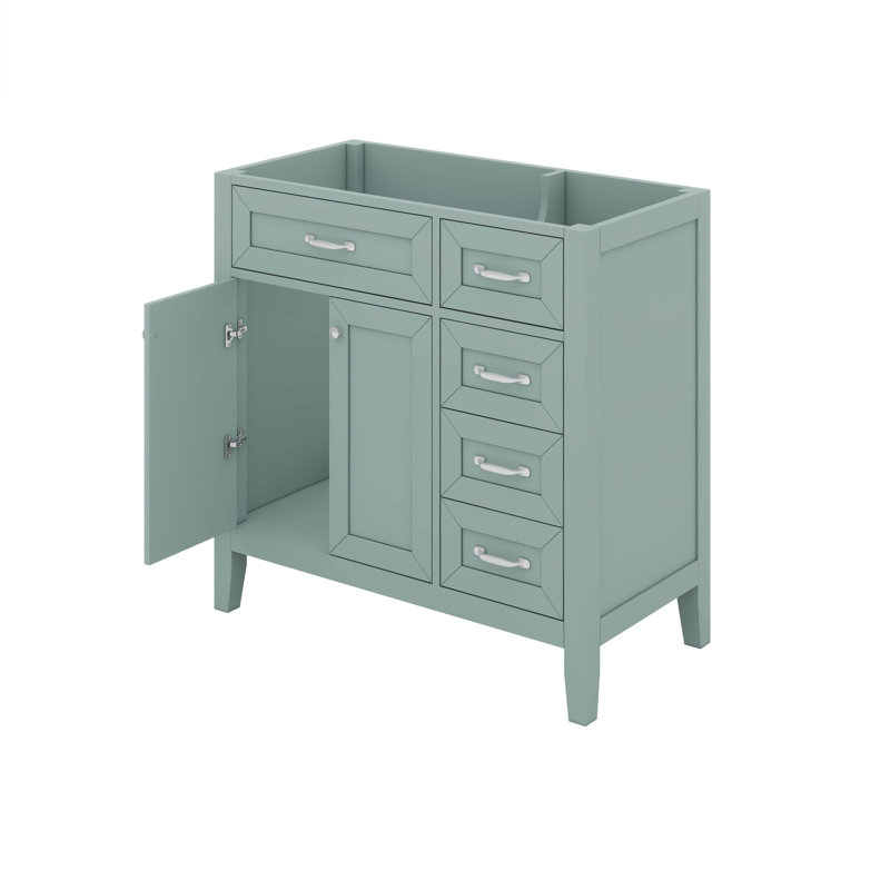 Meuble-lavabo 36 po avec tiroirs 36 po, Vert