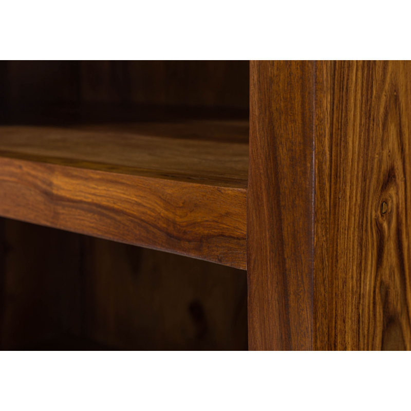 Duke 195cm H x 78cm W Solid Wood Standard Bookcase