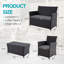 4-Piece Wicker Patio Set with soft Cushions and coffee table-143623506-143623507