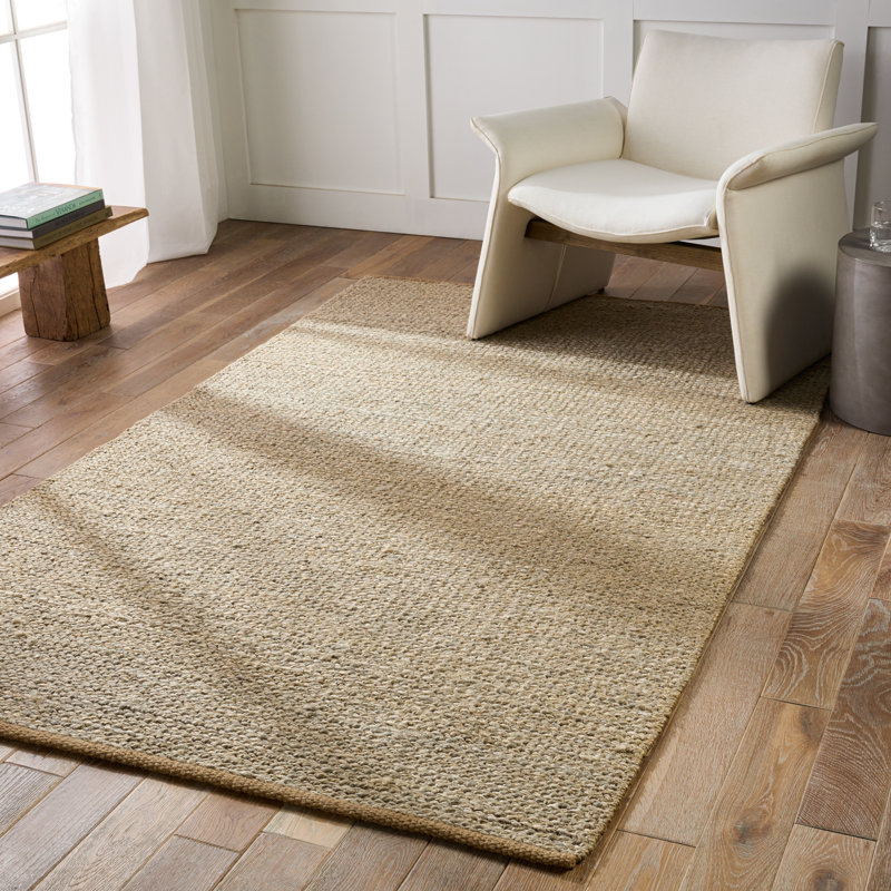 Tapis brun uni fait à la main Laylani (5 pi x 8 pi), Rectangle 5 pi x 8 pi