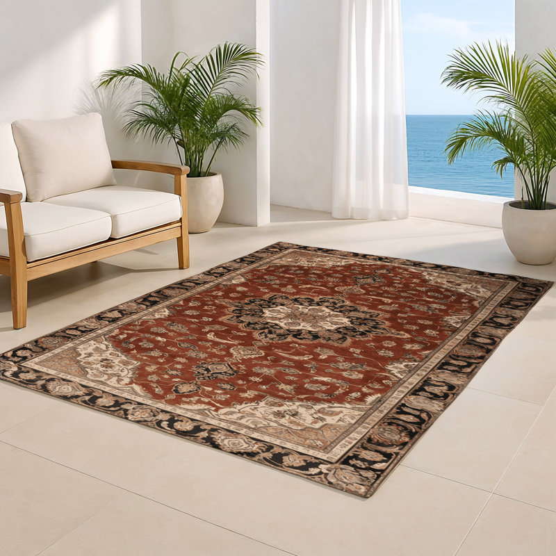 Tapis d'intérieur et d'extérieur brun Persian, Rectangulaire 2 pi x 3 pi