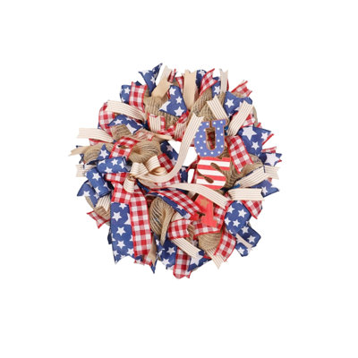 Independence Day  Ribbon Decoration Wreath Home Courtyard Festival Decoration