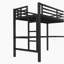 Lit mezzanine en métal avec prise de courant et éclairage DEL-1861299506