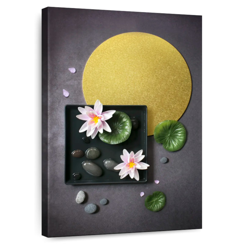 Kerrick Spa Zen Water Lilies, 51" H x 34" W