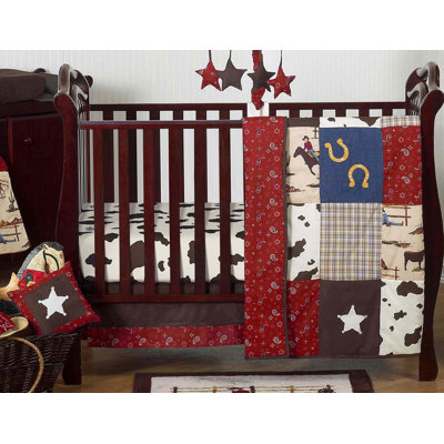 Ensemble de literie pour lit de bébé 11 pièces Wild West Cowboy
