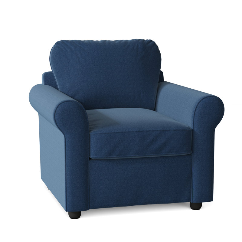 Fauteuil rembourré Warrington, Denim indigo classique