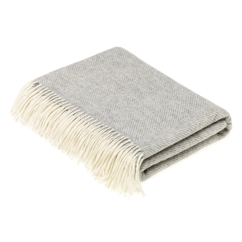  Couverture en laine Merino, Gris