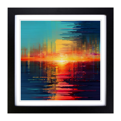 Sunrise Glitch Art No.1 - Framed Print