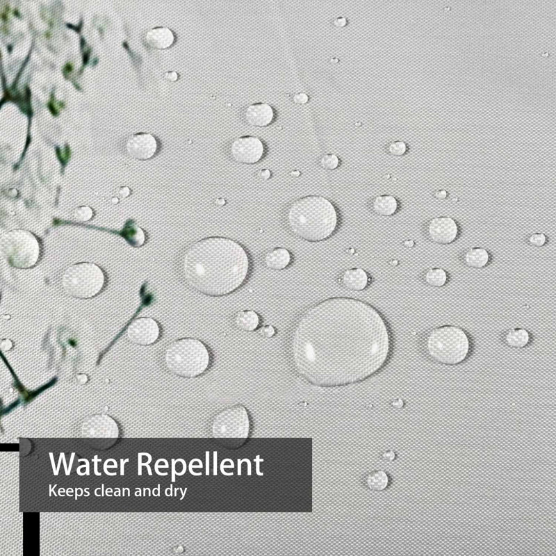 Petit rideau de douche blanc avec 12 crochets, L 72 po x l 72 po