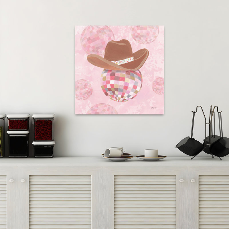 Disco Cowgirl Ii, art contemporain, H 18 po x l 18 po