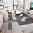 Allyne Geometric Tufted Blue/Cream/Gray Non-Slip Rubberback Area Rug-2045413821