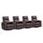 33.1'' Wide Modern Faux Leather Power Reclining Home Theater Individual Seat with Cup Holders (Set of 4)-1487434267