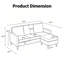 Mignotte 73" Wide Reversible Chaise Sectional Sofa, Faux Leather L-Shaped Couch with Wood Legs-101886446