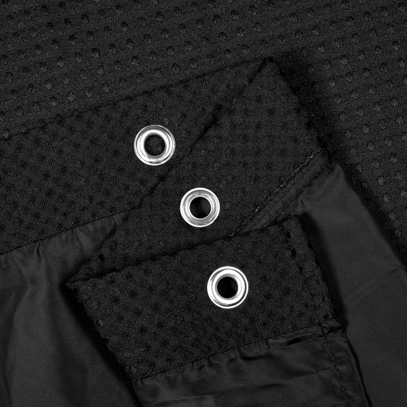 Black and Gray Waffle Weave Shower Curtain with Liner and Hooks