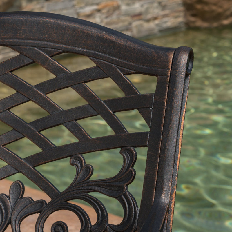 Chaise avec accoudoirs PHOENIX (ensemble de 2), Bronze