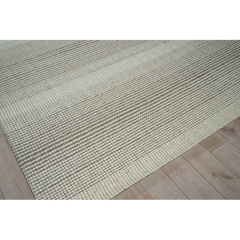 Metrix Hand Tufted New Zealand Wool Brown/Ivory Area Rug, 10'X14'