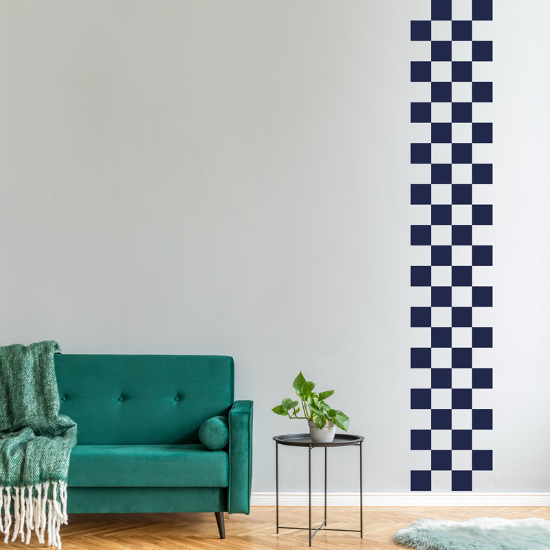 Abstract Non-Wall Damaging Wall Decal, Blue