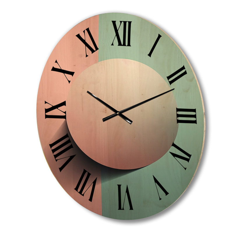 Horloge murale géométrique en bois, Grand