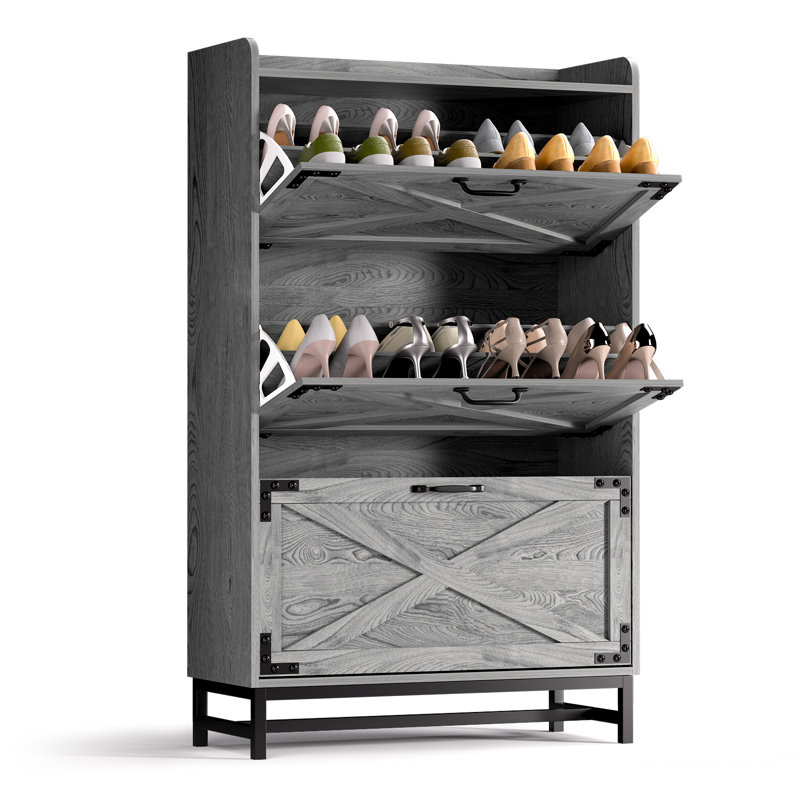Shoe Storage Cabinet3, Grey