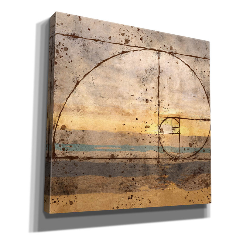 «Fibonacci Shell» par Marta Wiley, art mural sur toile, 18 po x 18 po, H 18 po x l 18 po x P 0,75 po