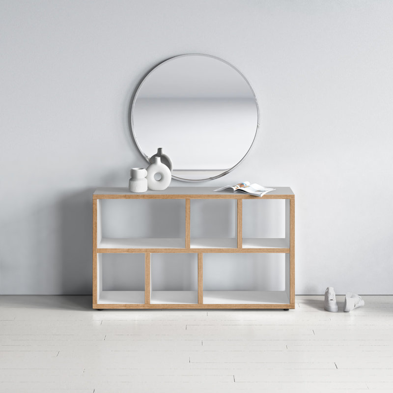 Stetson 59" W Bookcase , Pure White/Plywood