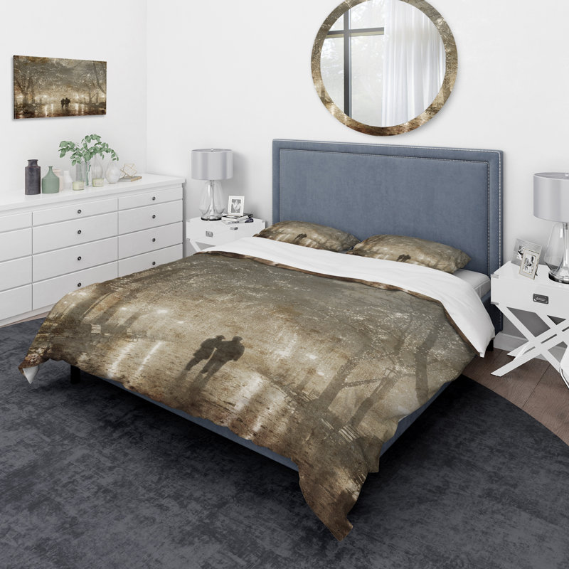 Ensemble de housse de couette à couple couple, Twin Duvet Cover + 2 Shams