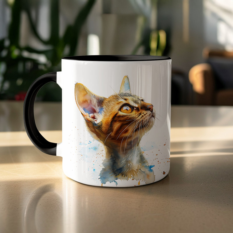 Ceramic Coffee Mug, 4, Black