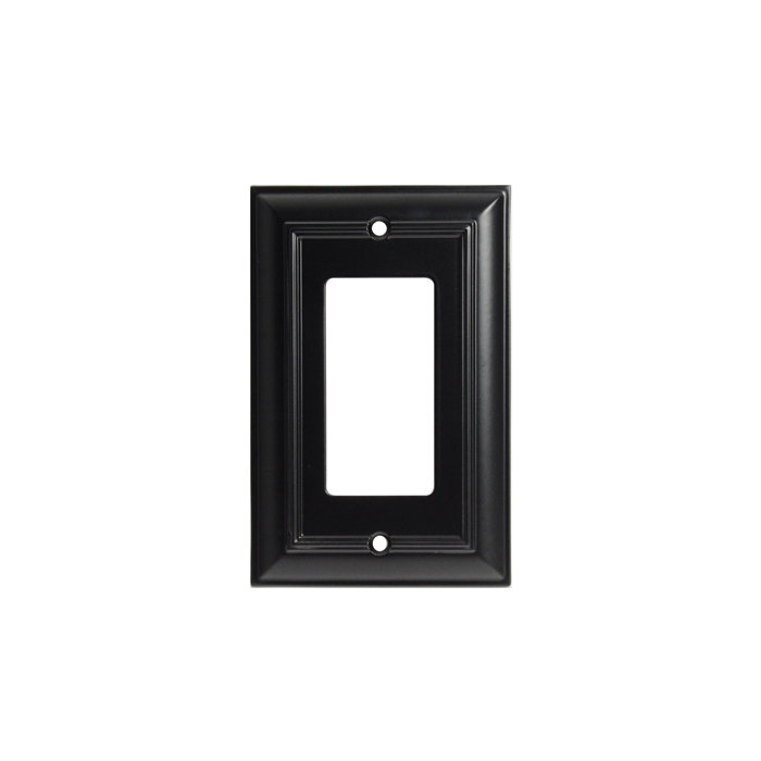 Impressions 1-Gang Rocker Wall Plate, Matte Black