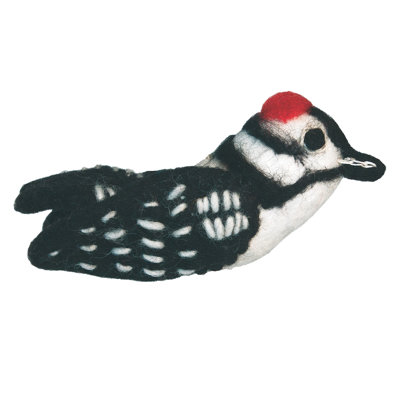Figurine suspendue downy woodpecker à oiseau feutre