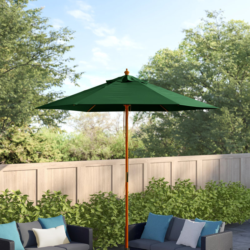Sasha 635cm Market Parasol, Green