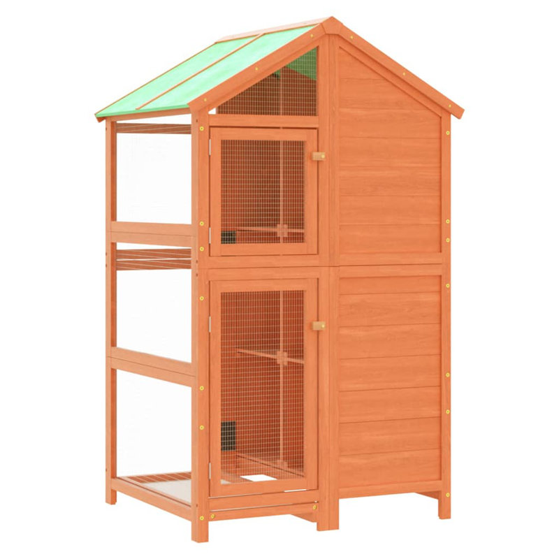  Maison d'oiseaux en pin massif brun 38,2 po x 31,9 po x 59,8 po