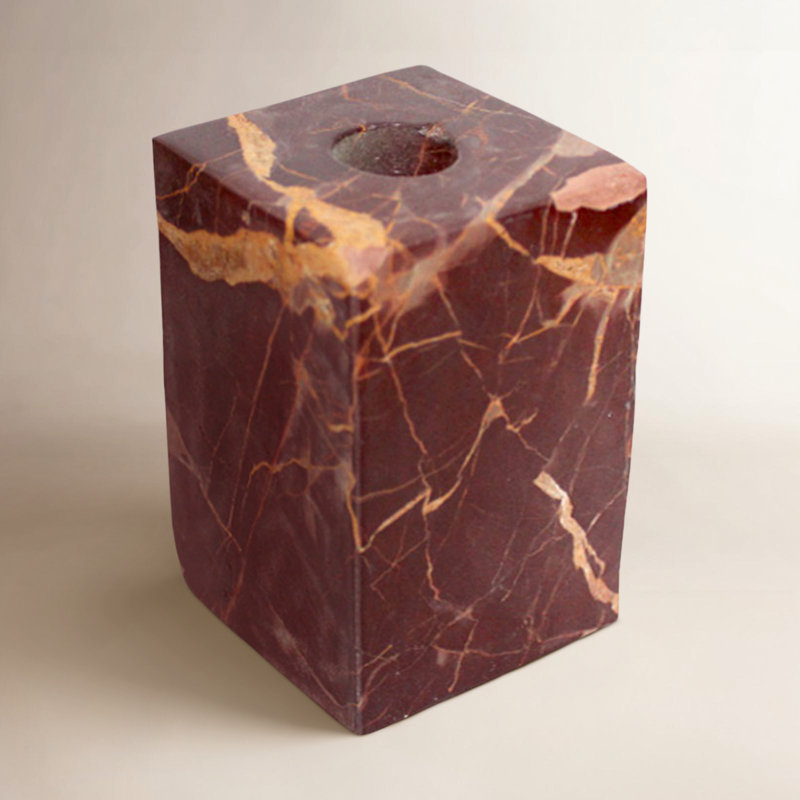 Lorine Red Levanto Square Candle Holder